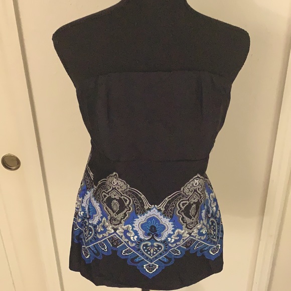 Cache Tops - Caché Strapless Gorgeous Navy Top Medium